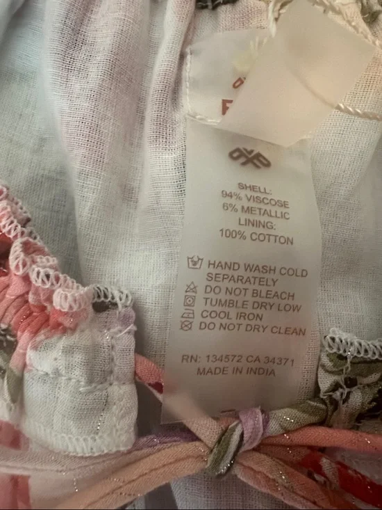 NWT PQ Swim Anthropologie Floral Tiered Maxi Dress Pink - Picture 12 of 15